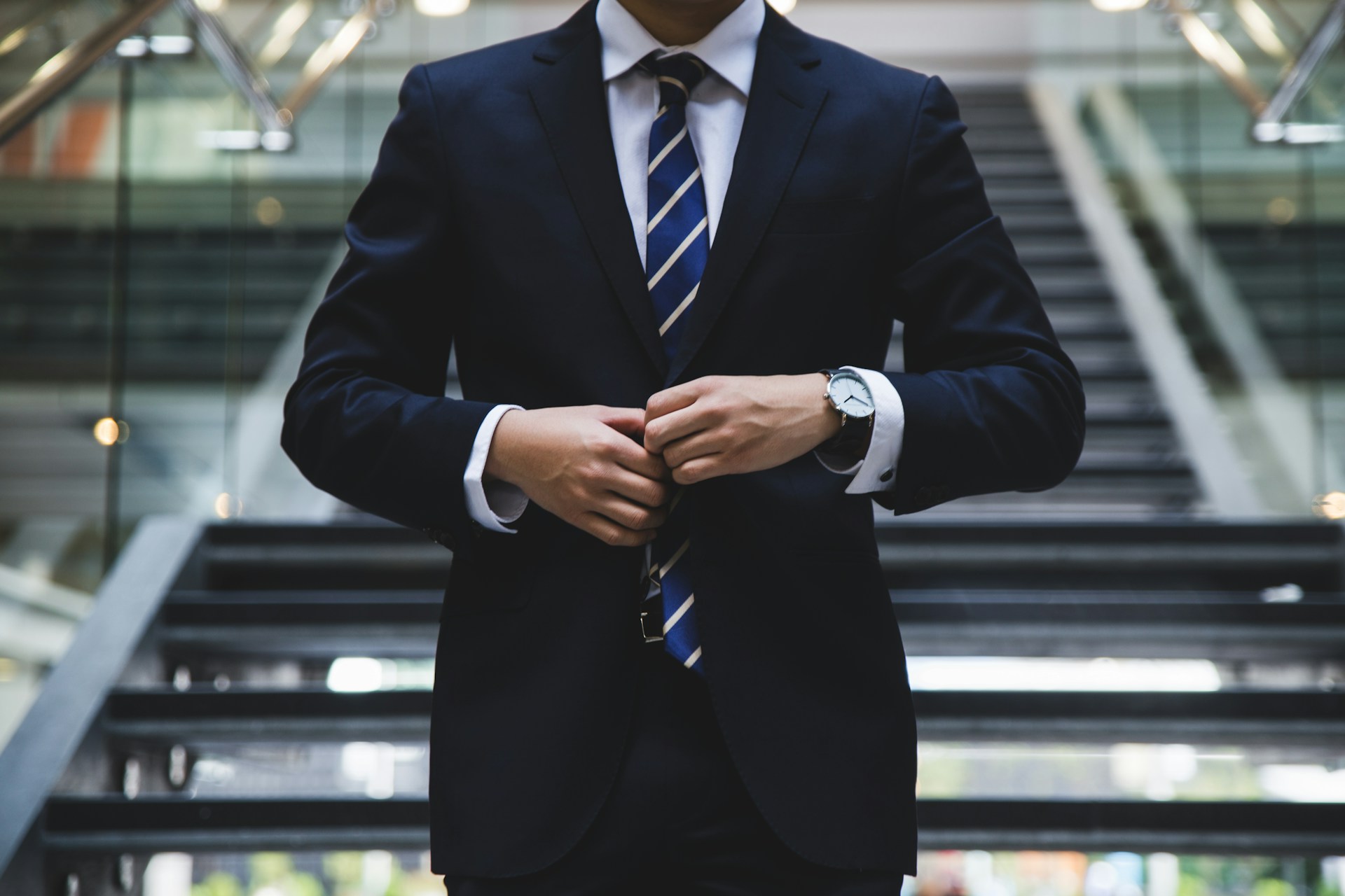 Business professional planning career path