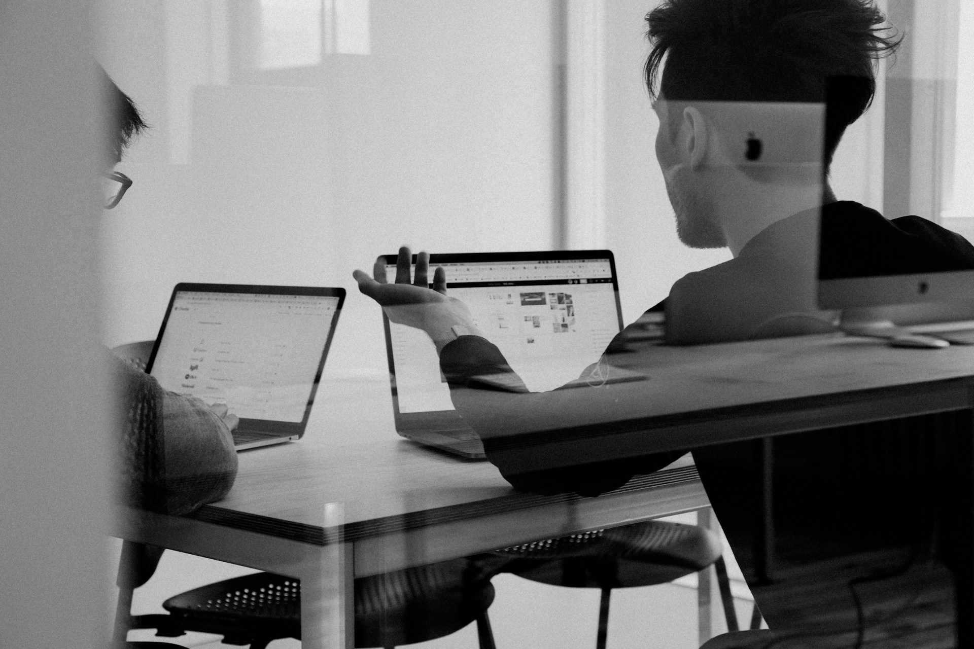 Business professional analyzing case study