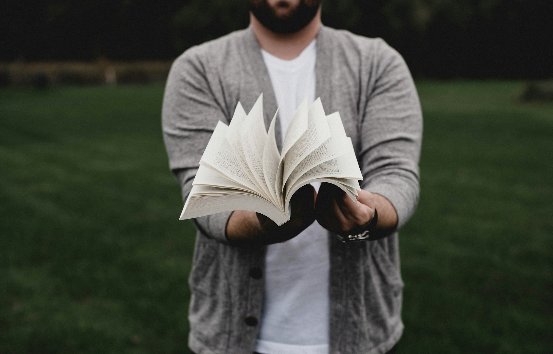 Graduate student working on literature review