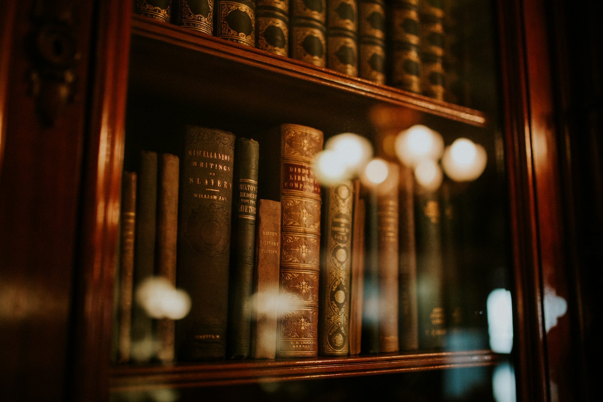 Law library with books on shelves