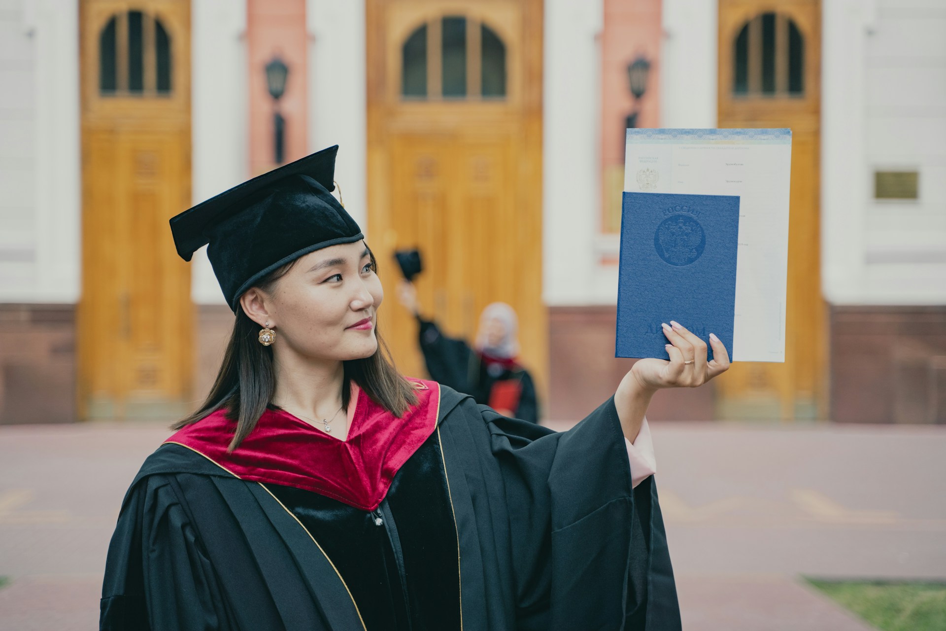 Graduate student preparing application materials