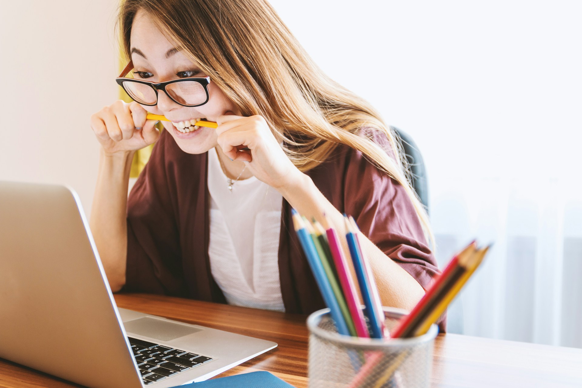 Business school applicant preparing MBA materials