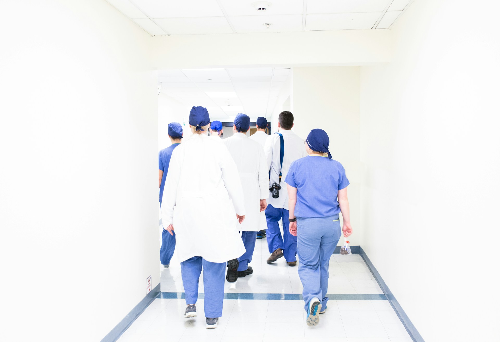 Medical student in a lab coat